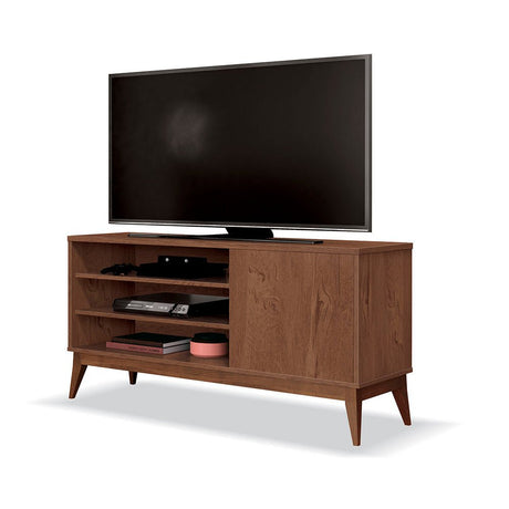 Rack Vince Cafe 116 cm con Una Puerta - Muebles para TV | Bylmo