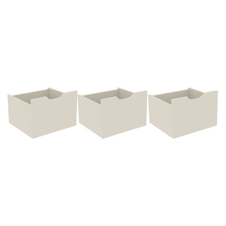 Kit 3 Cajones Organizador Blanco Apagado - Cajoneras | Bylmo