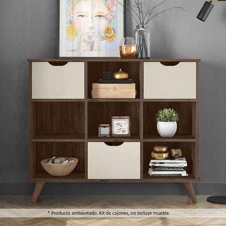 Kit 3 Cajones Organizador Blanco Apagado - Cajoneras | Bylmo