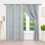 Cortina Blackout Báltica Gris 265x215cm Fondo Entero - Cortinas | Bylmo