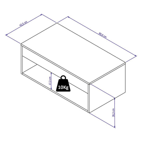 Mueble Nepal Negro 80 cm - Gabinetes | Bylmo