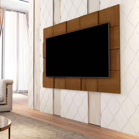 Panel de TV Caramelo 160x128cm Para TV Hasta 55 Pulgadas sin Cajones - Muebles para TV | Bylmo
