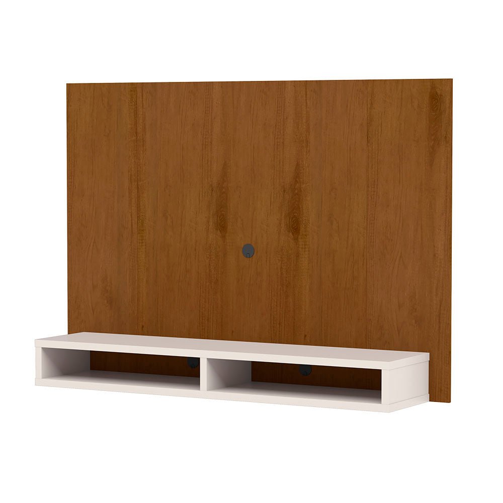 Panel de TV California Caramelo y Beige 150x105cm Para TV Hasta 55 Pulgadas sin Cajones y con Ranuras para Cables - Muebles para TV | Bylmo