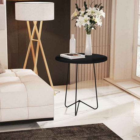 Mesa Suecia Negro 60 cm Redondas - Mesas | Bylmo