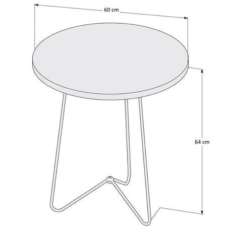 Mesa Suecia Negro 60 cm Redondas - Mesas | Bylmo