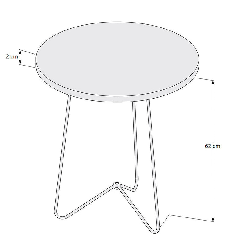 Mesa Suecia Savana 60 cm Redondas