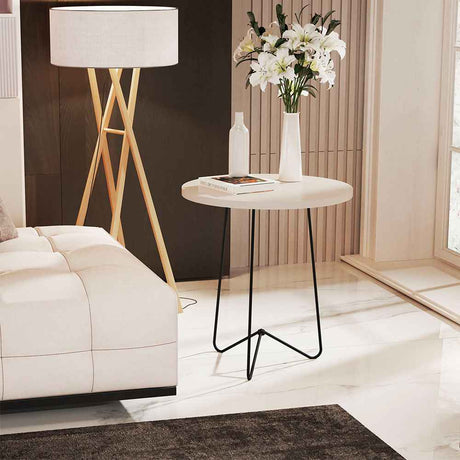 Mesa Suecia Beige 60 cm Redondas - Mesas | Bylmo