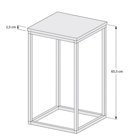 Mesa Valencia Beige 40 cm Cuadrada - Mesas | Bylmo