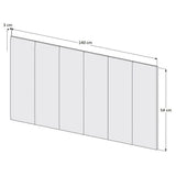 Cabecera Paris Doble 140 cm Gris - Camas | Bylmo