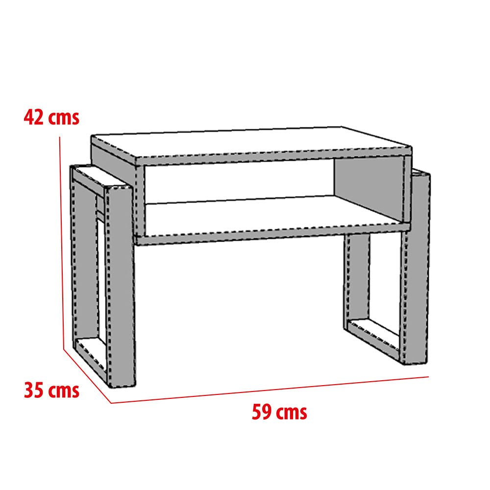 Mesa de Noche x 2 Novo Duna 59 cm - Mesas de Noche | Bylmo