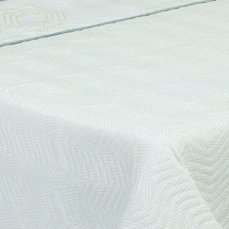 Cubrelecho Español Blanco y Gris para Cama King 200 X 200 Cm Doble Faz de Hexagonos - Ropa de Cama | Bylmo