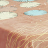Cobija Piel de Ganso Coral Fleece Extra Suave 180 x 200 cm Salmón con Círculos