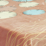 Cobija Piel de Ganso Coral Fleece Extra Suave 180 x 200 cm Salmón con Círculos