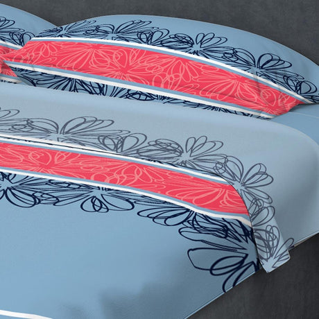 Juego de Sabanas Algodón 180 Hilos Semidoble 120 cm Gris con Figuras - Ropa de Cama | Bylmo