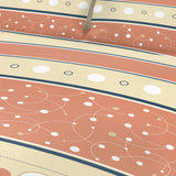 Juego de Sabanas Cafe y Salmón Semidoble 120 X 190 Cm de Circulos con 180 Hilos - Ropa de Cama | Bylmo