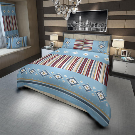 Juego de Sabanas Azul Semidoble 120 X 190 Cm de Lineas con 180 Hilos - Ropa de Cama | Bylmo