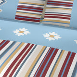 Juego de Sabanas Azul Semidoble 120 X 190 Cm de Lineas con 180 Hilos - Ropa de Cama | Bylmo