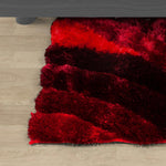 Tapete Extra Suave 50 x 100 cm de Habitación Rojo con Ondas