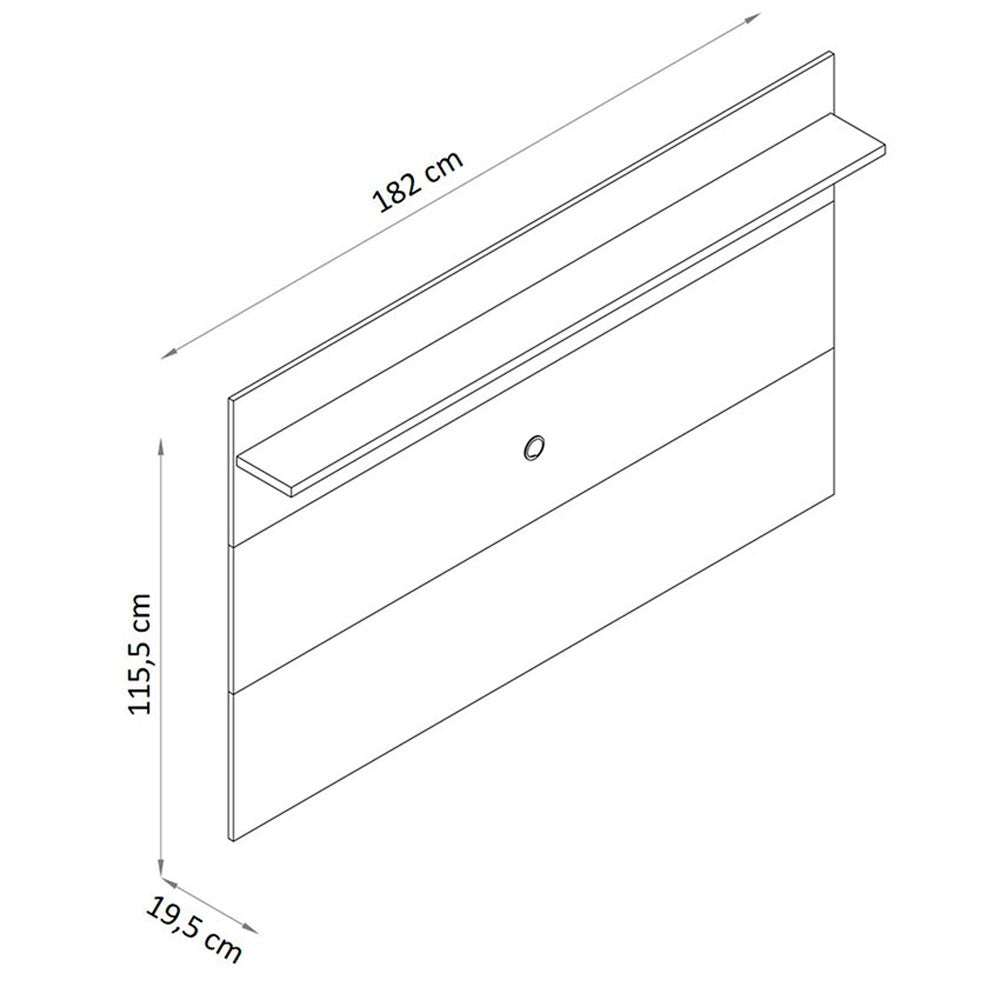 Panel Cafe y Blanco 182 cm - Muebles para TV | Bylmo