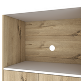 Mueble Microondas Diyue 2 puertas gran capacidad Duna y Blanco moderno 65 x 130cm