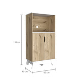 Mueble Microondas Diyue 2 puertas gran capacidad Duna y Blanco moderno 65 x 130cm