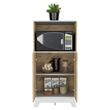 Mueble Microondas Diyue 2 puertas gran capacidad Duna y Blanco moderno 65 x 130cm