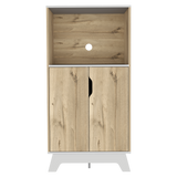 Mueble Microondas Diyue 2 puertas gran capacidad Duna y Blanco moderno 65 x 130cm