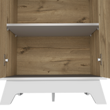 Mueble Microondas Diyue 2 puertas gran capacidad Duna y Blanco moderno 65 x 130cm