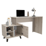 Escritorio Leira Ceniza 151.5x75.6cm con Una Puerta