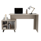 Escritorio Leira Ceniza 151.5x75.6cm con Una Puerta