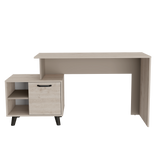 Escritorio Leira Ceniza 151.5x75.6cm con Una Puerta
