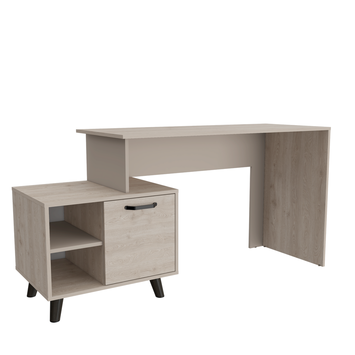 Escritorio Leira Ceniza 151.5x75.6cm con Una Puerta