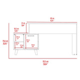 Escritorio Leira Ceniza 151.5x75.6cm con Una Puerta