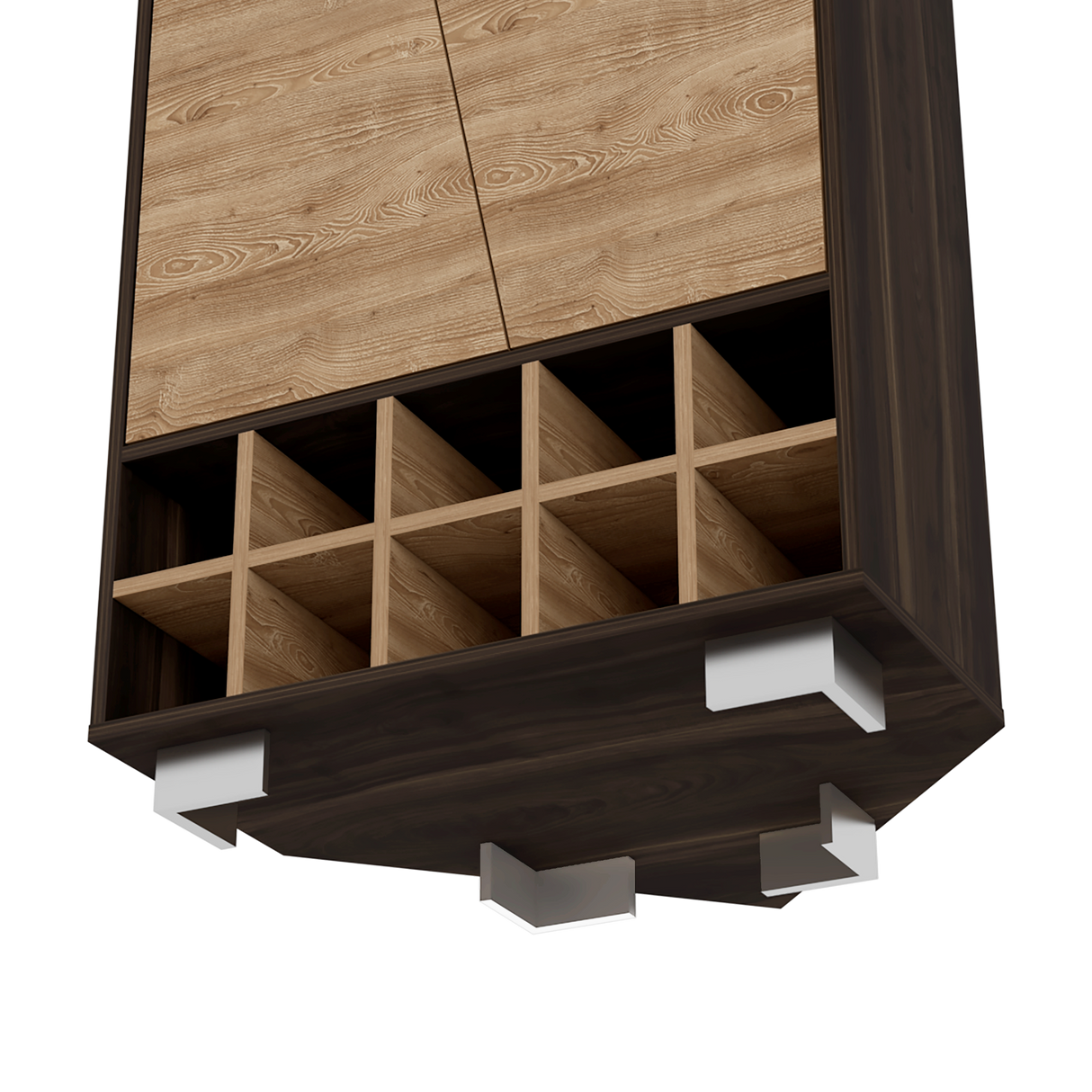 Bar Esquinero Fraktal Habano 65.8x180cm Moderno