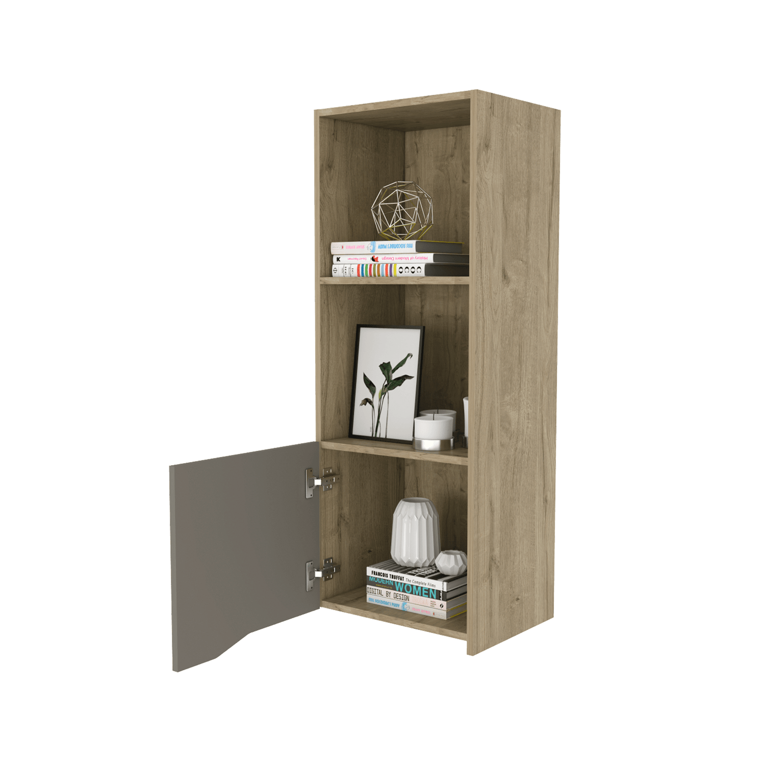 Biblioteca Flotante Obregon 34x41 Duna Minimalista 4 Entrepaños - Bibliotecas y Estanterías | Bylmo