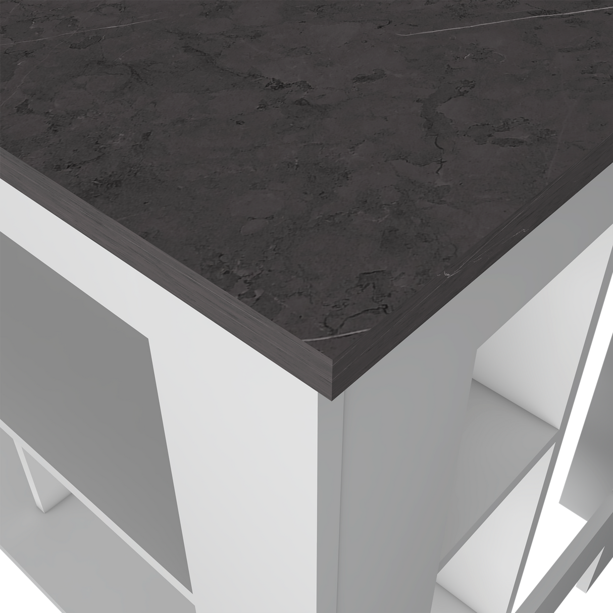 Isla de Cocina Cala 70x103 Blanco Onix Moderno