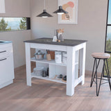 Isla de Cocina Cala 70x103 Blanco Onix Moderno