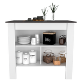 Isla de Cocina Cala 70x103 Blanco Onix Moderno
