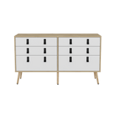 Cómoda Huna 6 cajones 35x75 cm Macadamia Amplio Almacenamiento - Cajoneras y Comodas | Bylmo