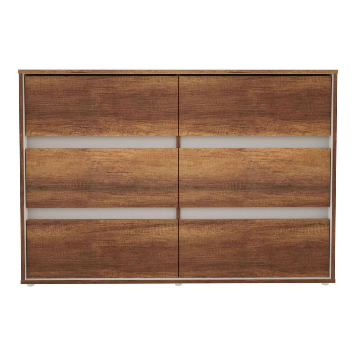 Cómoda Gaia 6 cajones 120.9x85.3 Caramelo Moderna