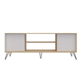 Mesa Para Tv Urban Duna 160x40x59 Cm. Moderna Con 2 Compartimientos Y Con Patas