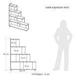 Biblioteca Paris Blanco 5 Estantes 106 Cm X 135 Cm