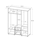 Closet Saga Duna 140x50x180cm MDP