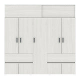 Closet Bari 200 Cm Niebla 2 Cajones 6 Entrepaños Moderno