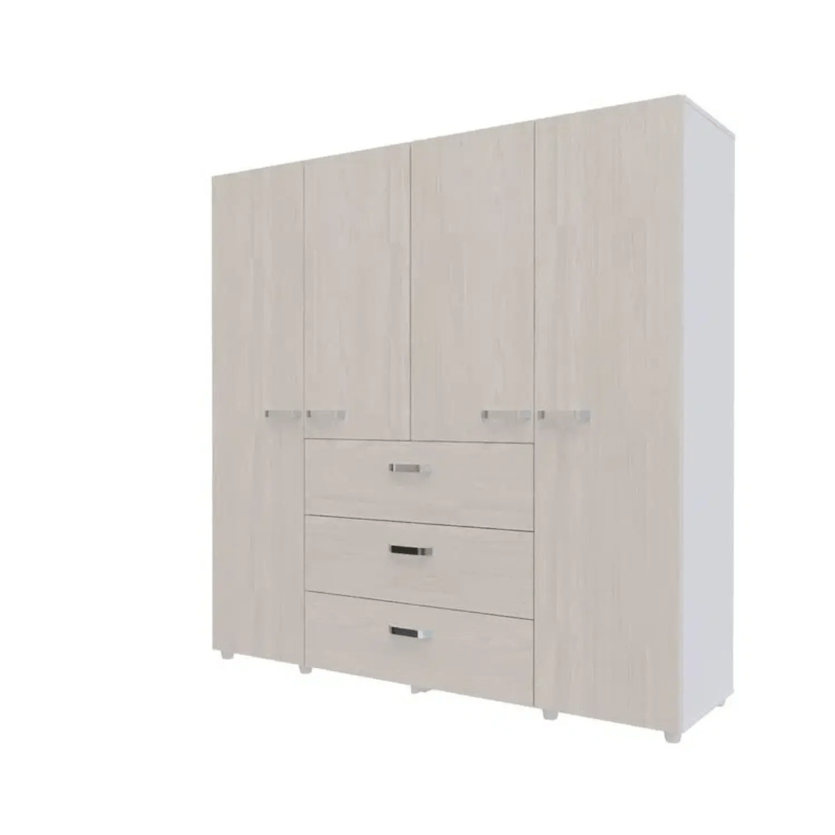 Closet Saga Niebla 180x180 Cm 4 Puertas 3 Cajones Moderno - Closets | Bylmo