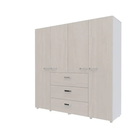 Closet Saga Niebla 180x180 Cm 4 Puertas 3 Cajones Moderno - Closets | Bylmo