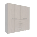 Closet Saga Niebla 180x180 Cm 4 Puertas 3 Cajones Moderno - Closets | Bylmo