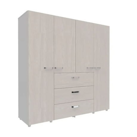 Closet Saga Niebla 180x180 Cm 4 Puertas 3 Cajones Moderno - Closets | Bylmo