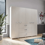 Closet Saga Niebla 180x180 Cm 4 Puertas 3 Cajones Moderno - Closets | Bylmo