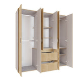 Closet Eli 170x180 Rovere 2 cajones 6 puertas